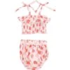 Strawberry Bliss Smocked Ruffle Top + Bloomer -LITTLE Baby Gear little angel dear strawberry bliss smocked ruffle top bloomer 1155572386