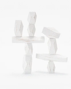 Balancing Blocks In White -LITTLE Baby Gear little areaware balancing blocks in white 13373112221738