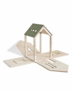 Large Magnetic Dollhouse In Khaki -LITTLE Baby Gear little babai large magnetic dollhouse in khaki 29834752327722