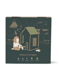 Large Magnetic Dollhouse In Khaki -LITTLE Baby Gear little babai large magnetic dollhouse in khaki 29834752524330