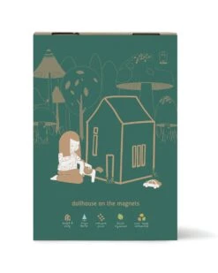 Large Magnetic Dollhouse In Natural -LITTLE Baby Gear little babai large magnetic dollhouse in natural 29834753540138