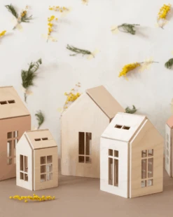 Large Magnetic Dollhouse In Natural -LITTLE Baby Gear little babai large magnetic dollhouse in natural 29834757963818