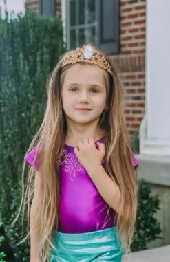 Mermaid Gift Set, Crowns + Wand , Gold & Blue -LITTLE Baby Gear little bailey and ava mermaid gift set in gold blue 1155573583