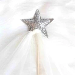 Raven Princess Crown & Wand Set, Silver & Ivory -LITTLE Baby Gear little bailey and ava raven princess crown and wand set in silver ivory 1155573622