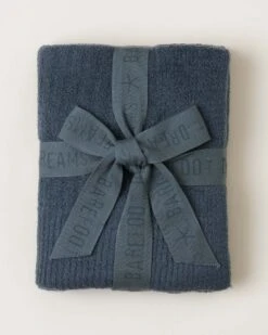 CozyChic Lite Ribbed Blanket In Smokey Blue