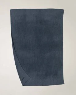 CozyChic Lite Ribbed Blanket In Smokey Blue -LITTLE Baby Gear little barefoot dreams cozychic lite ribbed blanket in smokey blue 47600041230628