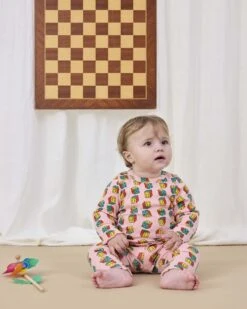 LITTLE Baby Gear -LITTLE Baby Gear little bobo choses dice all over baby leggings in pink 1176148009