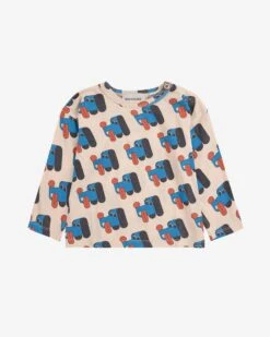 Bobo Choses Doggy Mate All Over Baby T-shirt In Off-white