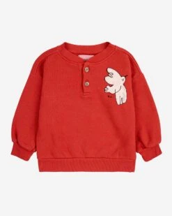 Bobo Choses Freedom Bird Buttoned Baby Sweatshirt