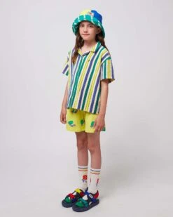 Bobo Choses Funny Snail All Over Shorts In Light Yellow -LITTLE Baby Gear little bobo choses funny snail all over shorts in light yellow 50860191252772