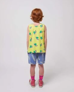 Bobo Choses Funny Snail All Over Tank Top In Light Yellow -LITTLE Baby Gear little bobo choses funny snail all over tank top in light yellow 50860193120548