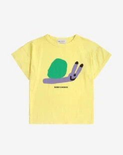 Bobo Choses Funny Snail T-shirt In Light Yellow
