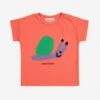 Bobo Choses Funny Snail T-shirt In Red