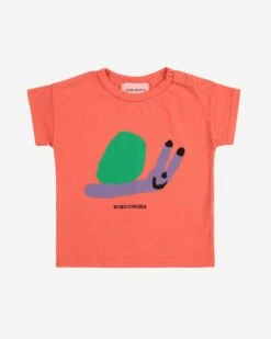 Bobo Choses Funny Snail T-shirt In Red