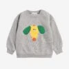 Bobo Choses Happy Dog Sweatshirt In Heather Grey