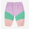 Bobo Choses Lila Color Block Jogging Pants In Lavender