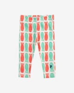 Bobo Choses Lucky Fish All Over Leggings In Off-white