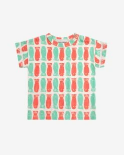 Bobo Choses Lucky Fish All Over T-shirt In Off-white