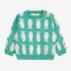 Bobo Choses Lucky Fish Baby Jacquard Jumper In Light Green
