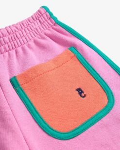 Bobo Choses Pink Color Block Shorts In Fuchsia -LITTLE Baby Gear little bobo choses pink color block shorts in fuchsia 50860169822500