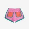 Bobo Choses Pink Color Block Shorts In Fuchsia
