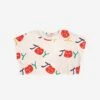 Bobo Choses Smiling All Over Cropped T-shirt In Off-white