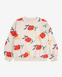 Bobo Choses Smiling All Over Sweatshirt In Off-white