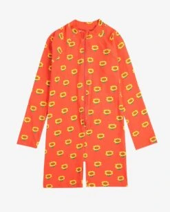Bobo Choses Sunflower All Over Swim Overall In Red