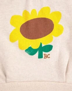 Bobo Choses Sunflower Cropped Sweatshirt In Off-white -LITTLE Baby Gear little bobo choses sunflower cropped sweatshirt in off white 50860187648292