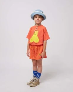 Bobo Choses Vichy Ruffle Woven Shorts In Fuchsia -LITTLE Baby Gear little bobo choses vichy ruffle woven shorts in fuchsia 50860165660964