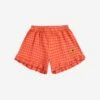 Bobo Choses Vichy Ruffle Woven Shorts In Fuchsia