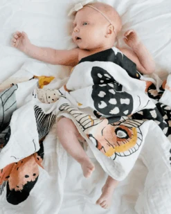 Butterfly Collector Swaddle -LITTLE Baby Gear little clementine kids butterfly collector swaddle 40779002249508