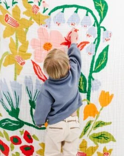 Cottage Garden Throw Blanket 7 Cottage Garden Throw Blanket -LITTLE Baby Gear little clementine kids cottage garden throw blanket 41043482673444