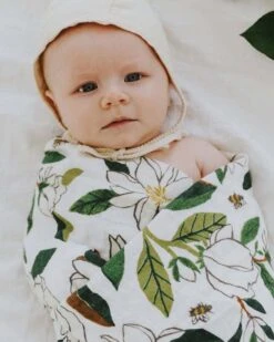 Magnolia Swaddle -LITTLE Baby Gear little clementine kids magnolia swaddle 45789981835556