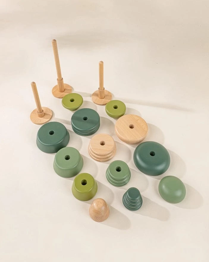 Set Of 3 Wooden Stackable Trees 4 Set Of 3 Wooden Stackable Trees - Image 2