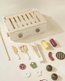 Wooden Barbecue Playset -LITTLE Baby Gear little coco village wooden barbecue playset 50029198278948