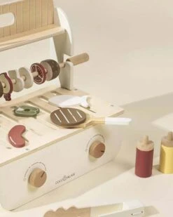 Wooden Barbecue Playset -LITTLE Baby Gear little coco village wooden barbecue playset 50029199196452