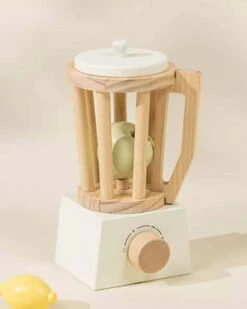 Wooden Blender In White