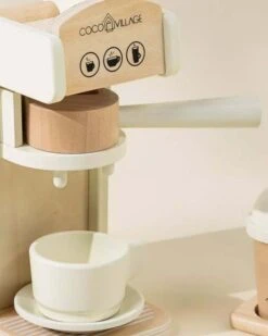Wooden Coffee Maker Set In White -LITTLE Baby Gear little coco village wooden coffee maker set in white 50029176881444