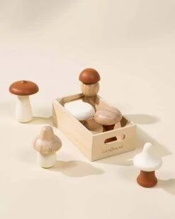 Wooden Mushrooms Playset