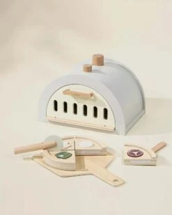 Wooden Pizza Oven Playset And Accessories