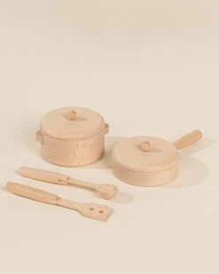Wooden Pots + Pans Playset
