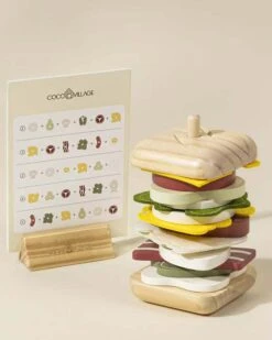 Wooden Stackable Sandwich Playset