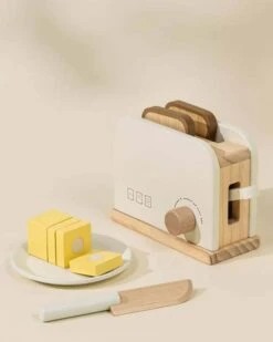 Wooden Toaster In White