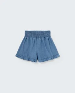 Anais Twill Short In Blue Denim