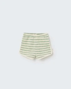 Elio Baby Shorts In Green Stripe