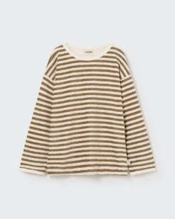 Gael Sweatshirt In Coffee Stripe