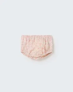 Lola Baby Bloomer In Neon Coral Floral