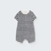 Luc Baby Jumpsuit In Navy Stripe