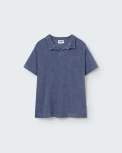 Mael Polo Tee In Blue Melange